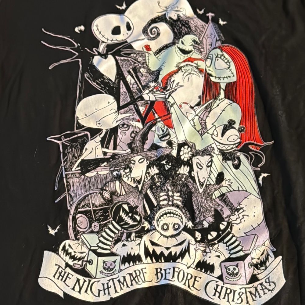 The Nightmare Before Christmas graveyard scene Graphic Tee